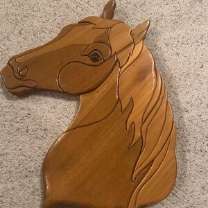 Source Unknown Brown Horse Wall Art